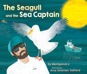 Image of book cover with boat captain and seagull, title reads "The Seagull and the Sea Captain"